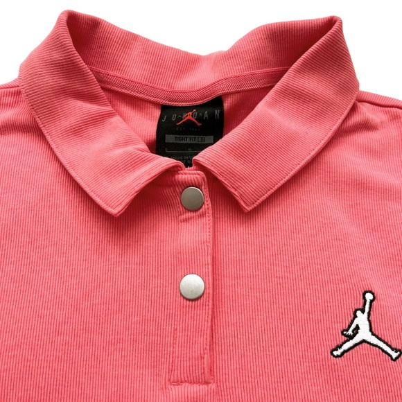 Jordan Ribbed Crop Polo Women's Large - Picture 6 of 13